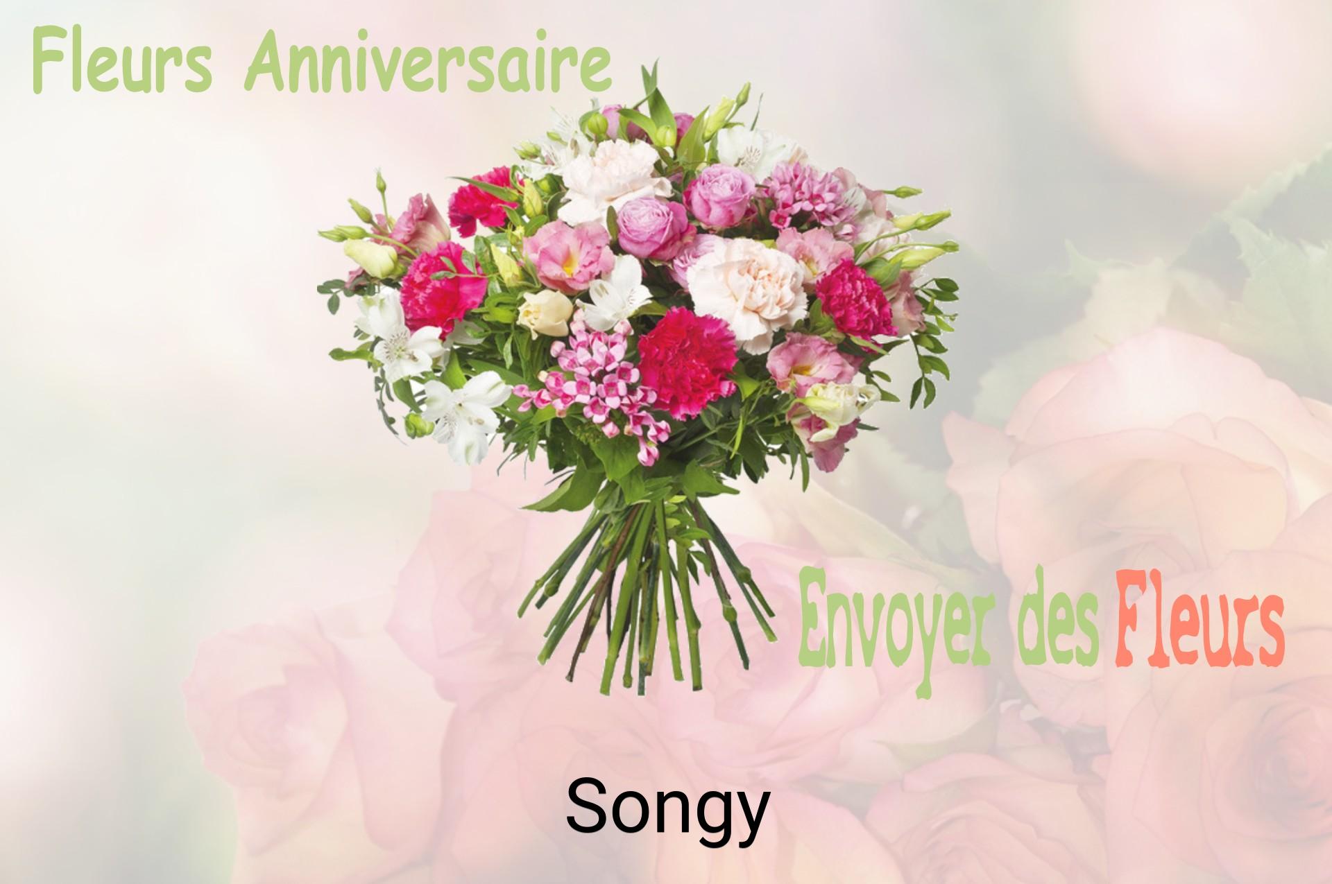 Bouquet de fleurs d’anniversaire livré à Songy